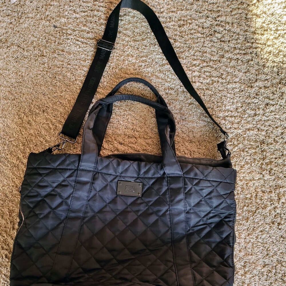 Steve Madden B Sporty Large Quilted Travel Tote